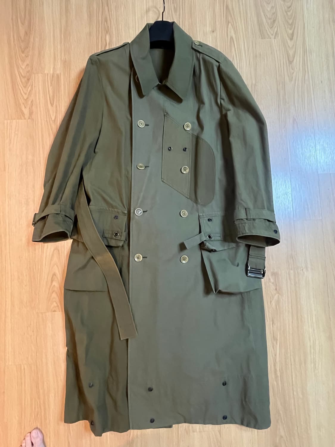 요지야마모토 y’s 패치워크 트렌치 상품이미지1