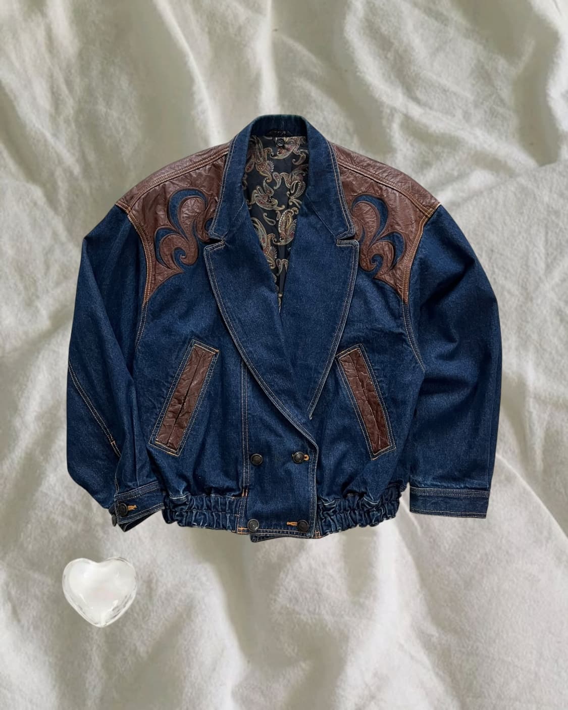 Santafe . 일본빈티지 데님 봄버자켓 상품이미지1