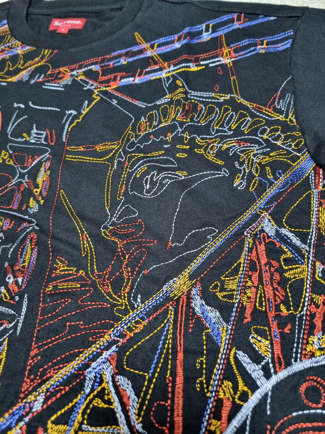 슈프림 21fw 브릿지 엠브로이드 숏슬리브 상품이미지2