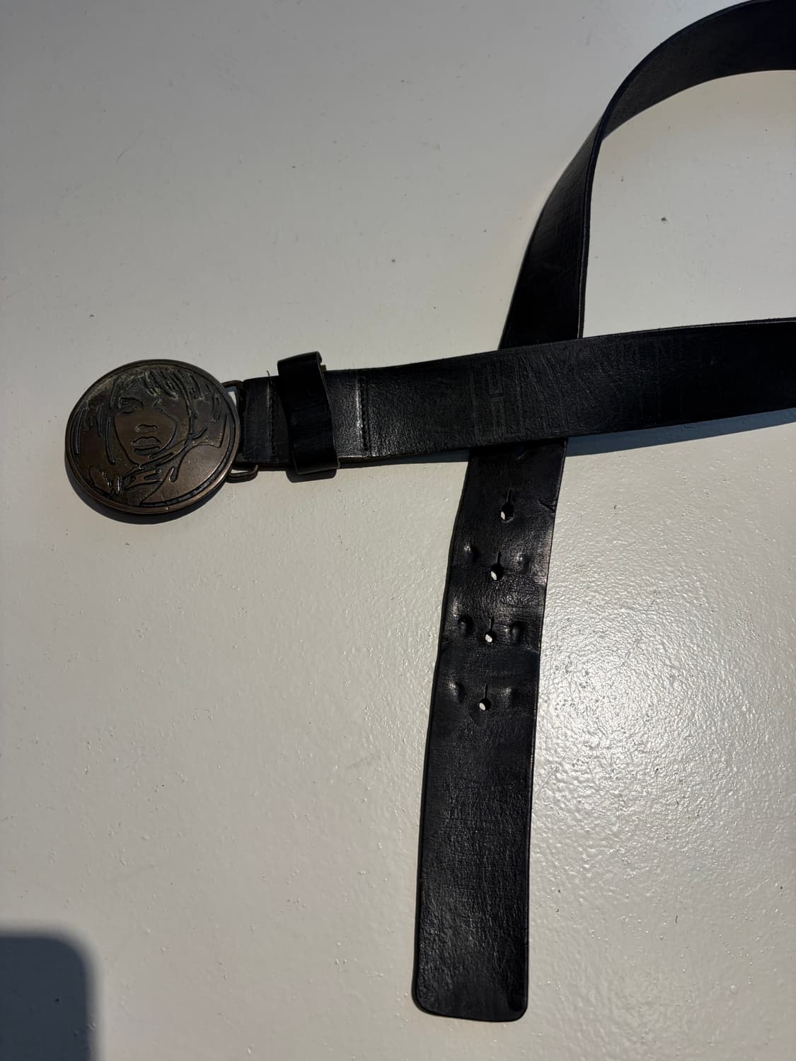 Hysteric Glamour 페이스 코인 그런지 레더 벨트 상품이미지2