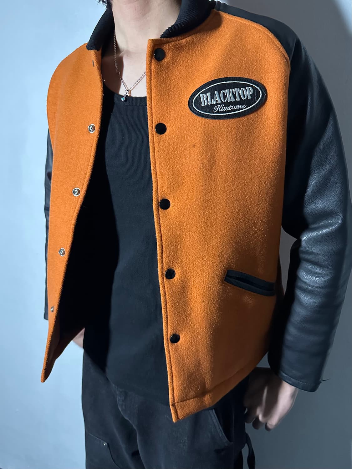Russell Blacktop Varsity Jacket (Orange) 상품이미지2