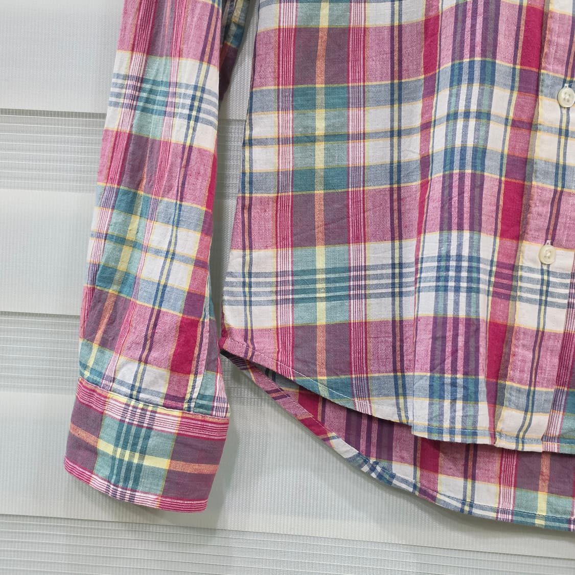 랄프로렌 마드라스 슬림핏 체크셔츠- S 상품이미지4