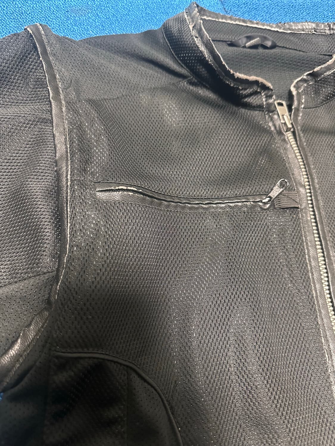 leather line point mesh jacket 상품이미지7