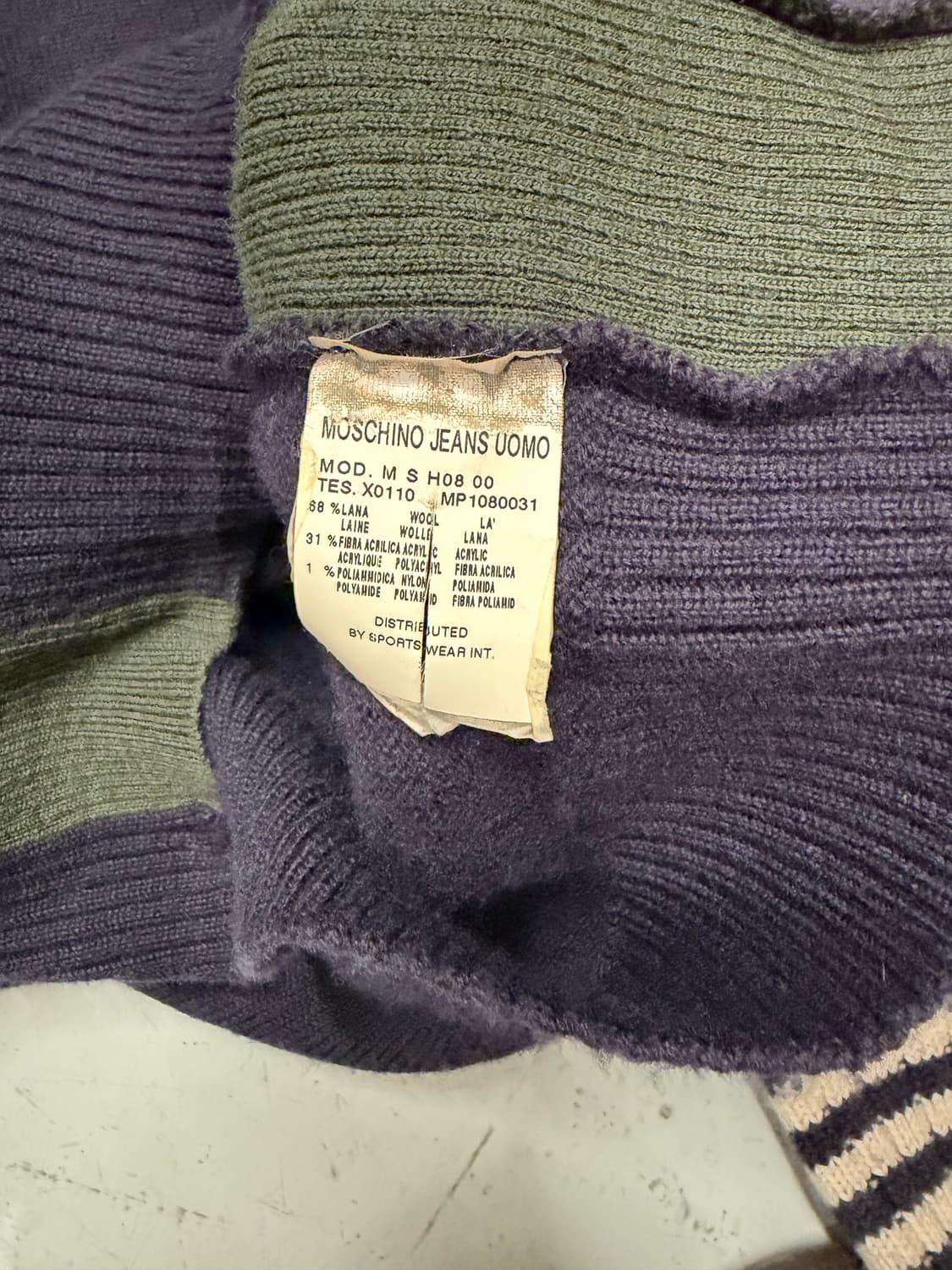 Moschino Jeans 집업 니트 네이비 자켓  상품이미지8