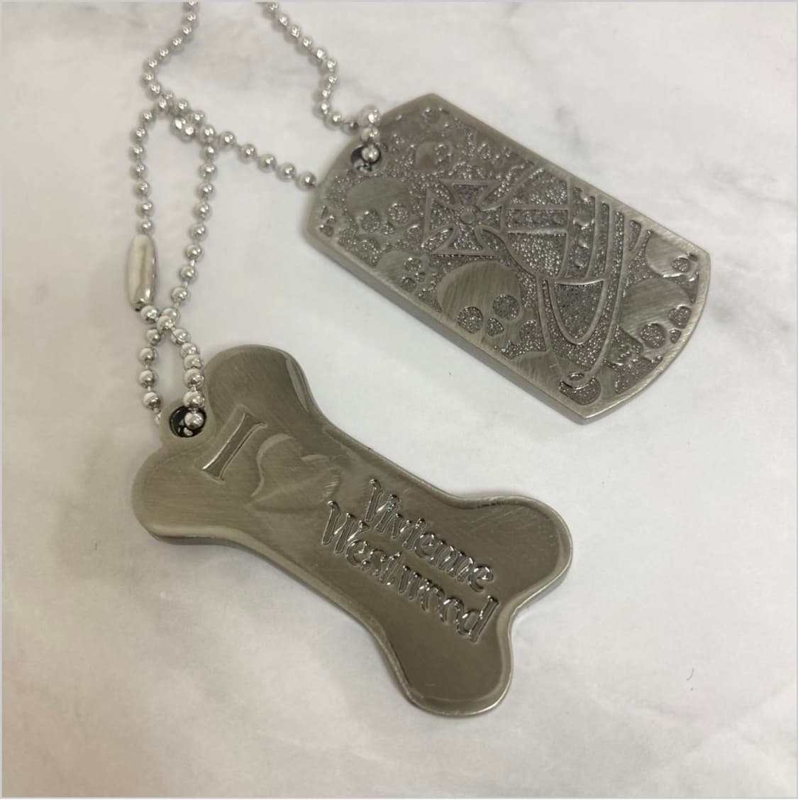 비비안웨스트우드 아카이브 도그택 군번줄 팬던트 목걸이(새상품) 상품이미지2