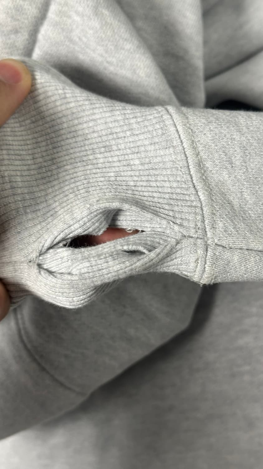 니들워크 헤비 무지 그레이 스웻 후드티 38 상품이미지8