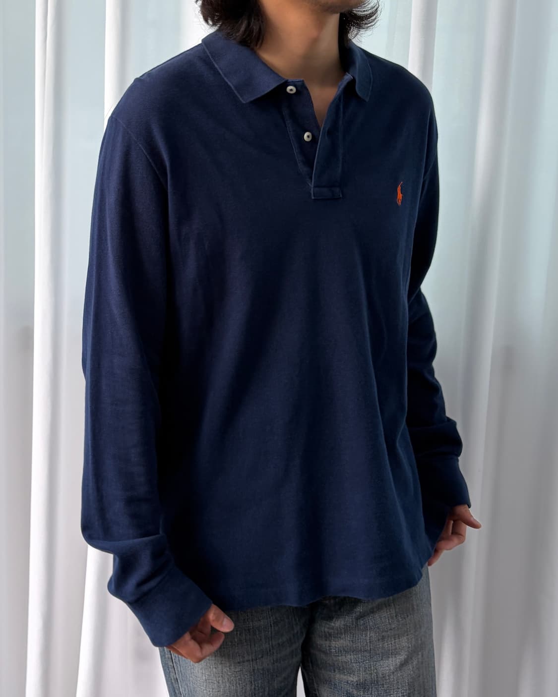 [XL]폴로 랄프로렌 네이비 긴팔 티셔츠 상품이미지2