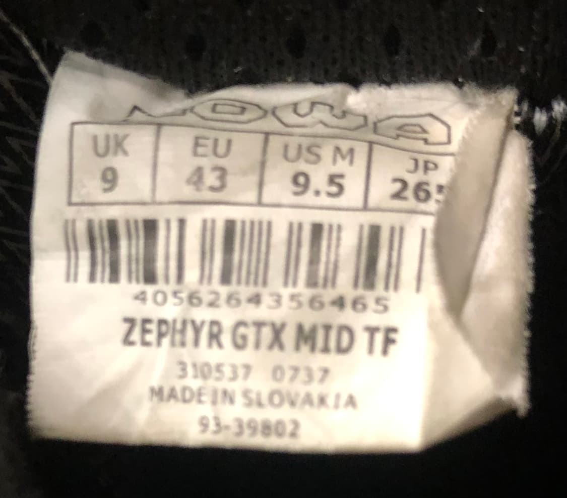 LOWA ZEPHYR GTX MID TF 등산화 265 상품이미지7