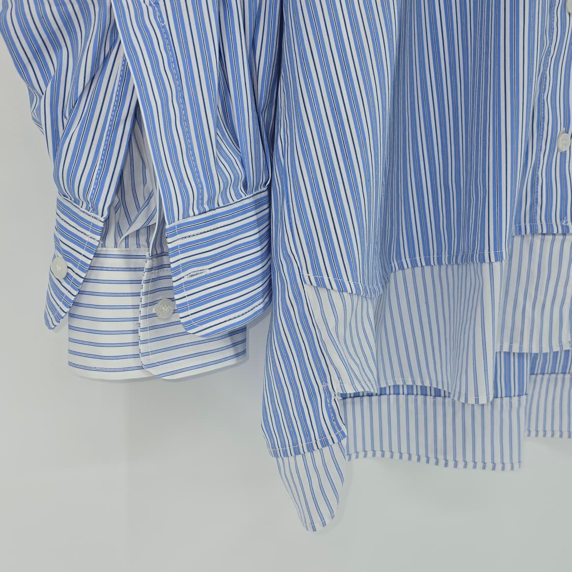 ZARA 스트라이프 이중소매 셔츠 L사이즈 상품이미지2