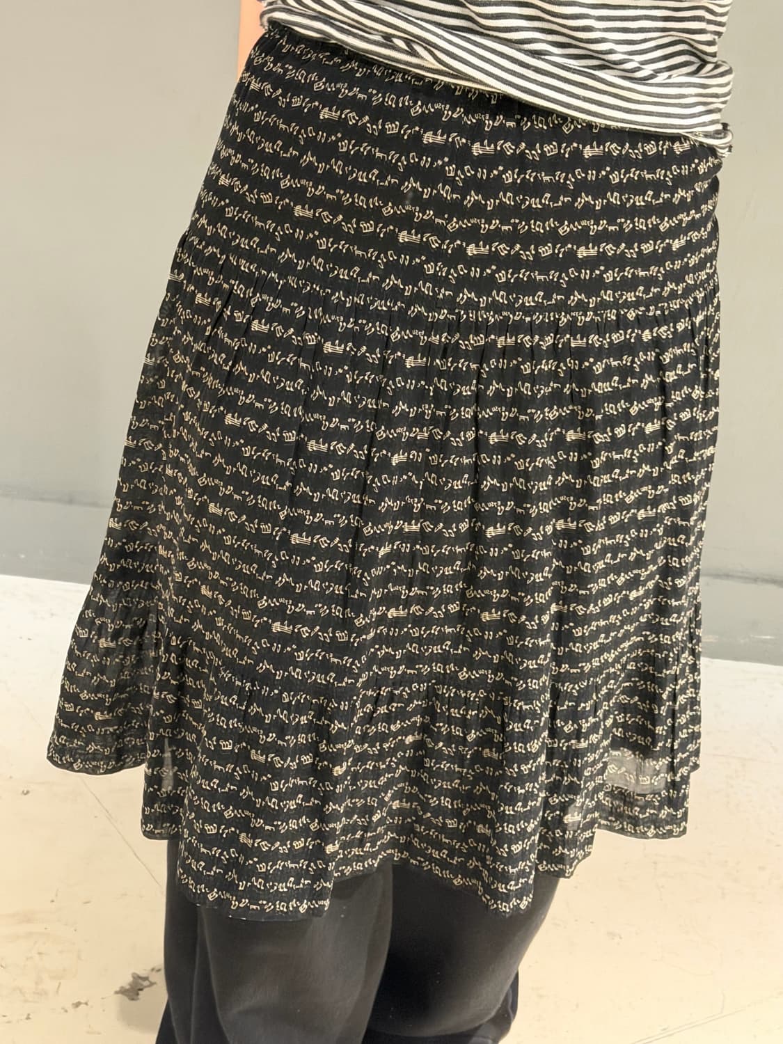 🎵🎶 pattern detail can-can skirt 상품이미지2