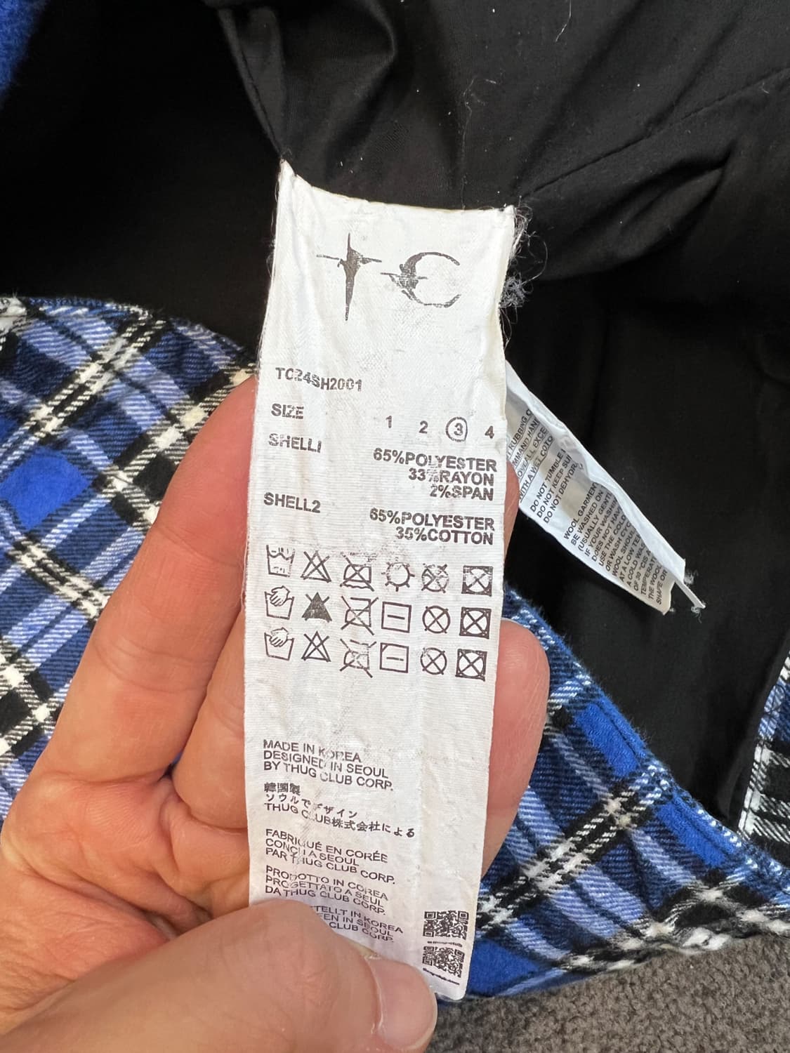 Thug Club 체크 그래픽 셔츠 상품이미지10