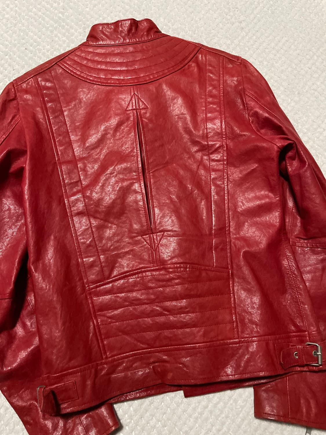 [46] 206옴므 웨스턴 무드 쉽스킨 양가죽 절개 레더 자켓 상품이미지7