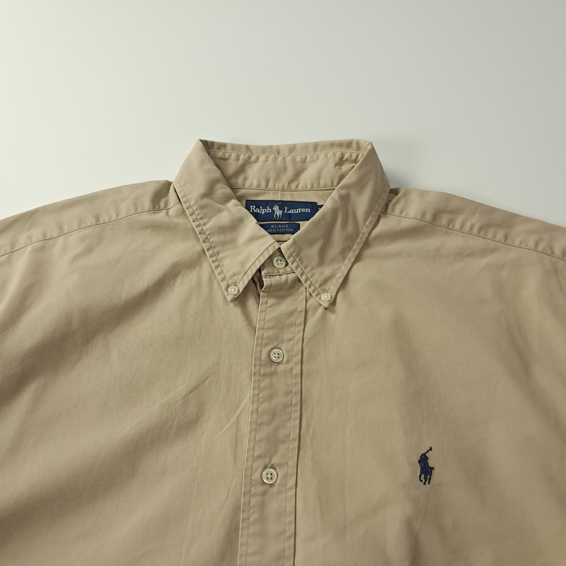 CK721 XL 폴로 90s 블레이크핏 베이지 반팔 셔츠 남방 상품이미지2