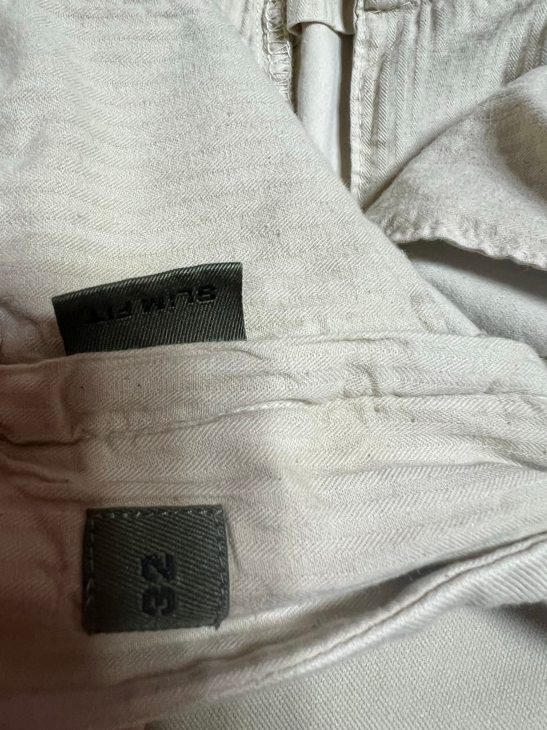 슬로웨어 인코텍스 캔버스 스웨트 슬림핏 베이지 32 새상품 상품이미지5