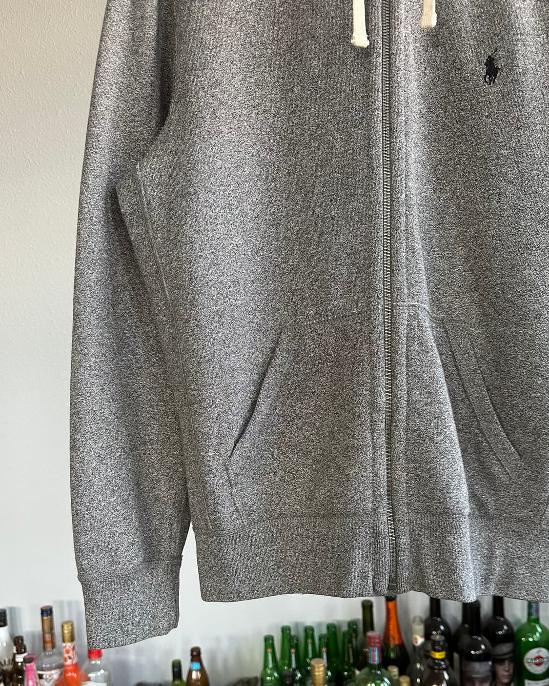 [M]폴로 랄프로렌 그레이 기모 후드집업 상품이미지3
