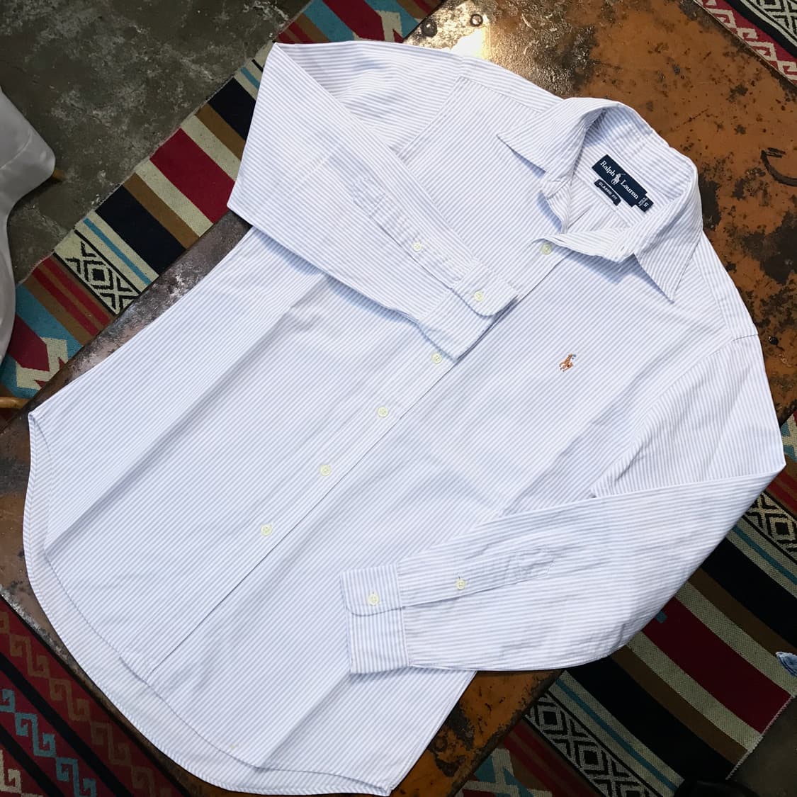 폴로랄프로렌 소라 스트라이프 옥스포드 셔츠 남성 105 사이즈 상품이미지2