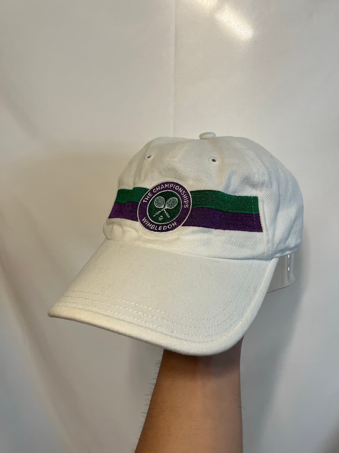 WIMBLEDON 윔블던 빈티지 프로모 테니스 자수 6패널 캡 모자 상품이미지2