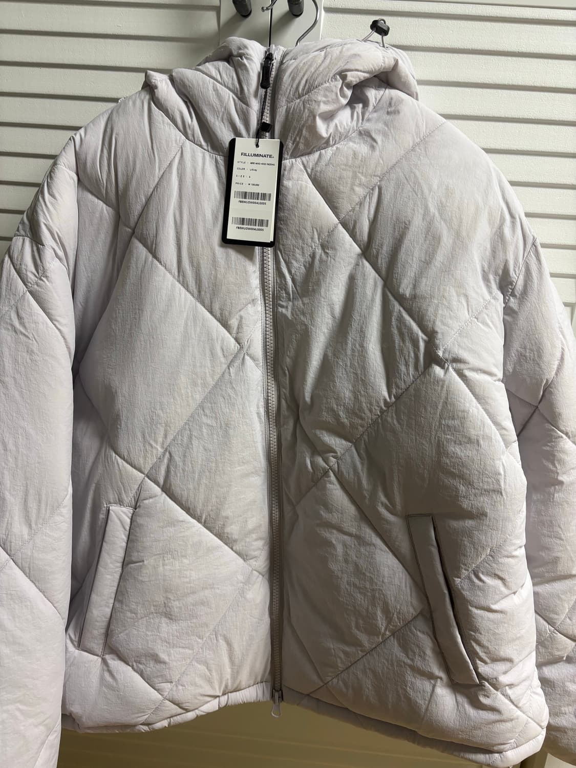 필루미네이트 에어로 윈드 후드 패딩 라이트그레이 S 상품이미지2