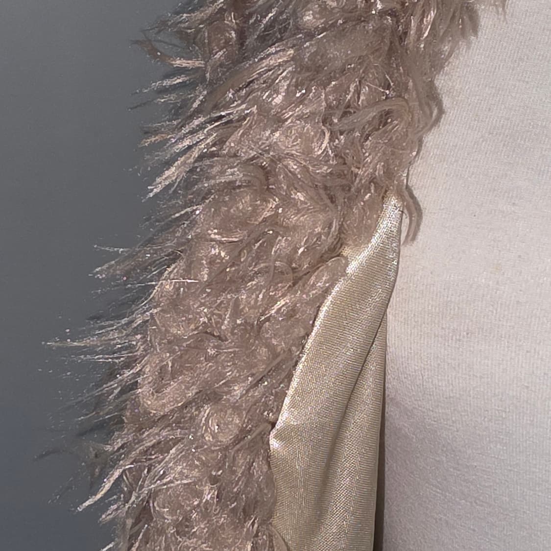 일본빈티지)브라운 라떼히메갸루st 모리걸 인조퍼 로맨틱 베스트겨울조끼 상품이미지2