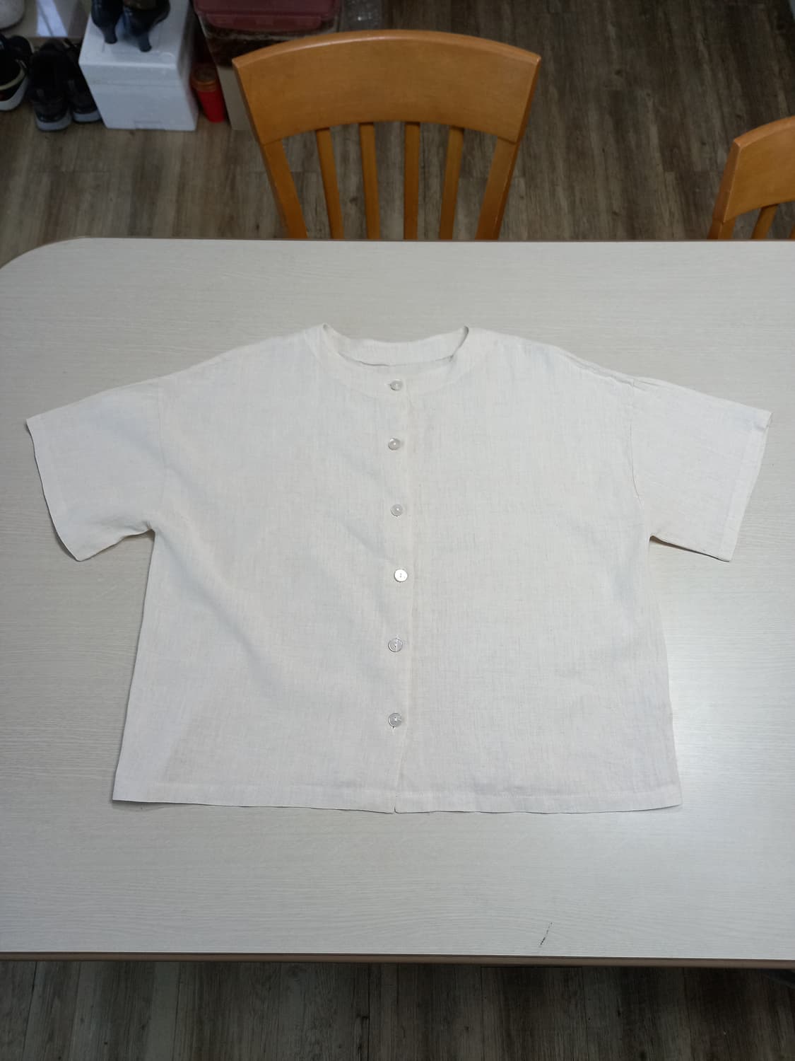 XL105 CAROLINE Kor 린넨 반팔셔츠 XL-467 상품이미지1