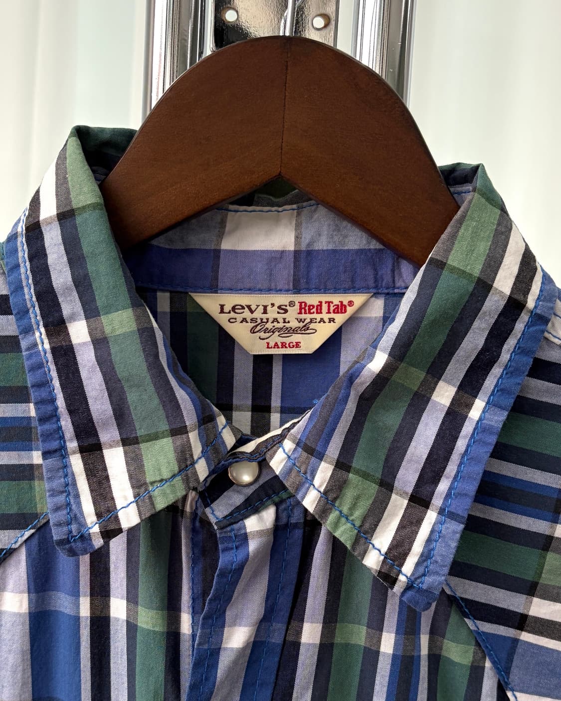 [L]리바이스 Levi's 포플린 플레이드 웨스턴 셔츠 상품이미지7