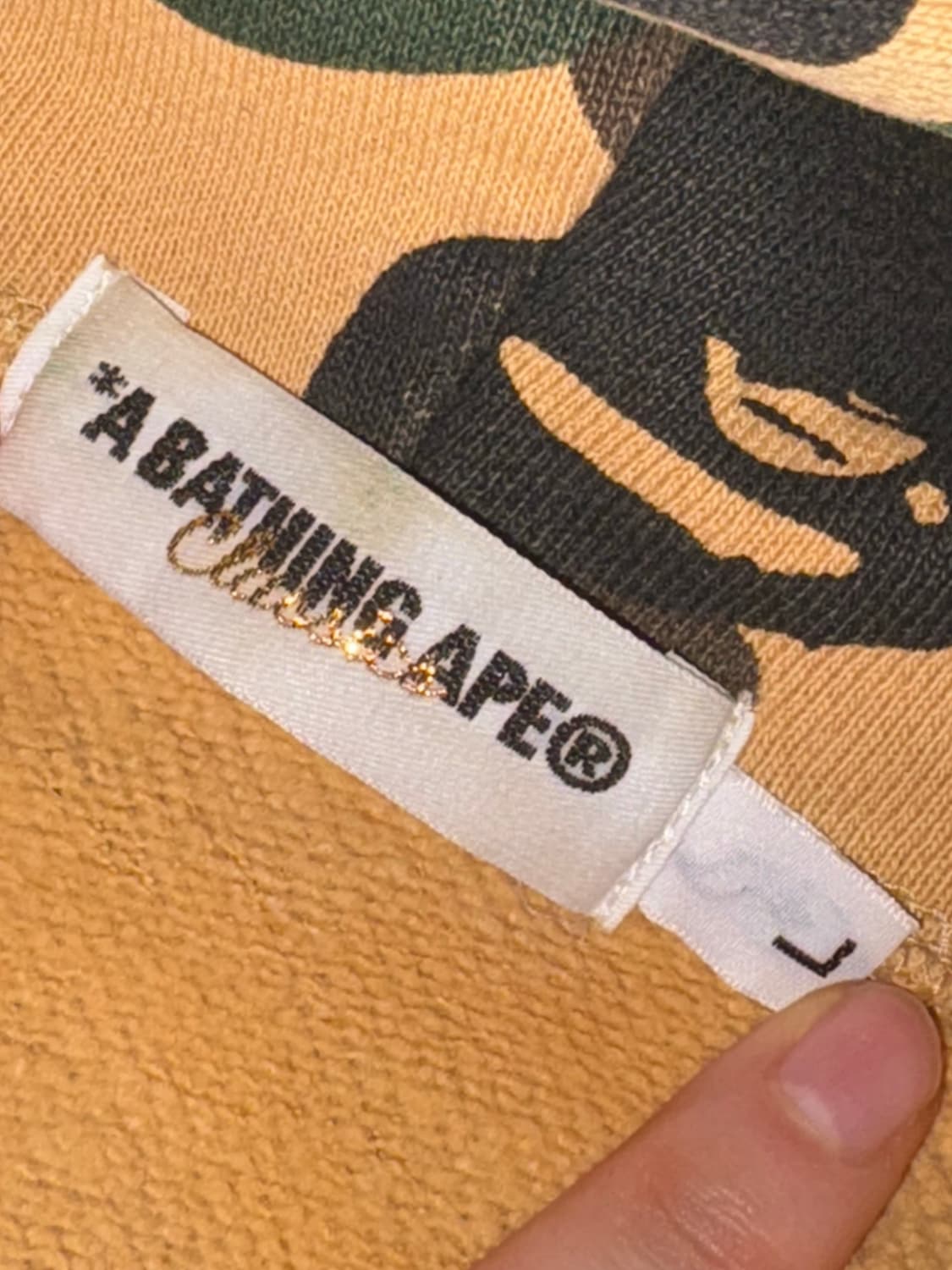 Bape 베이프 OG 황계 후드집업 L 상품이미지6