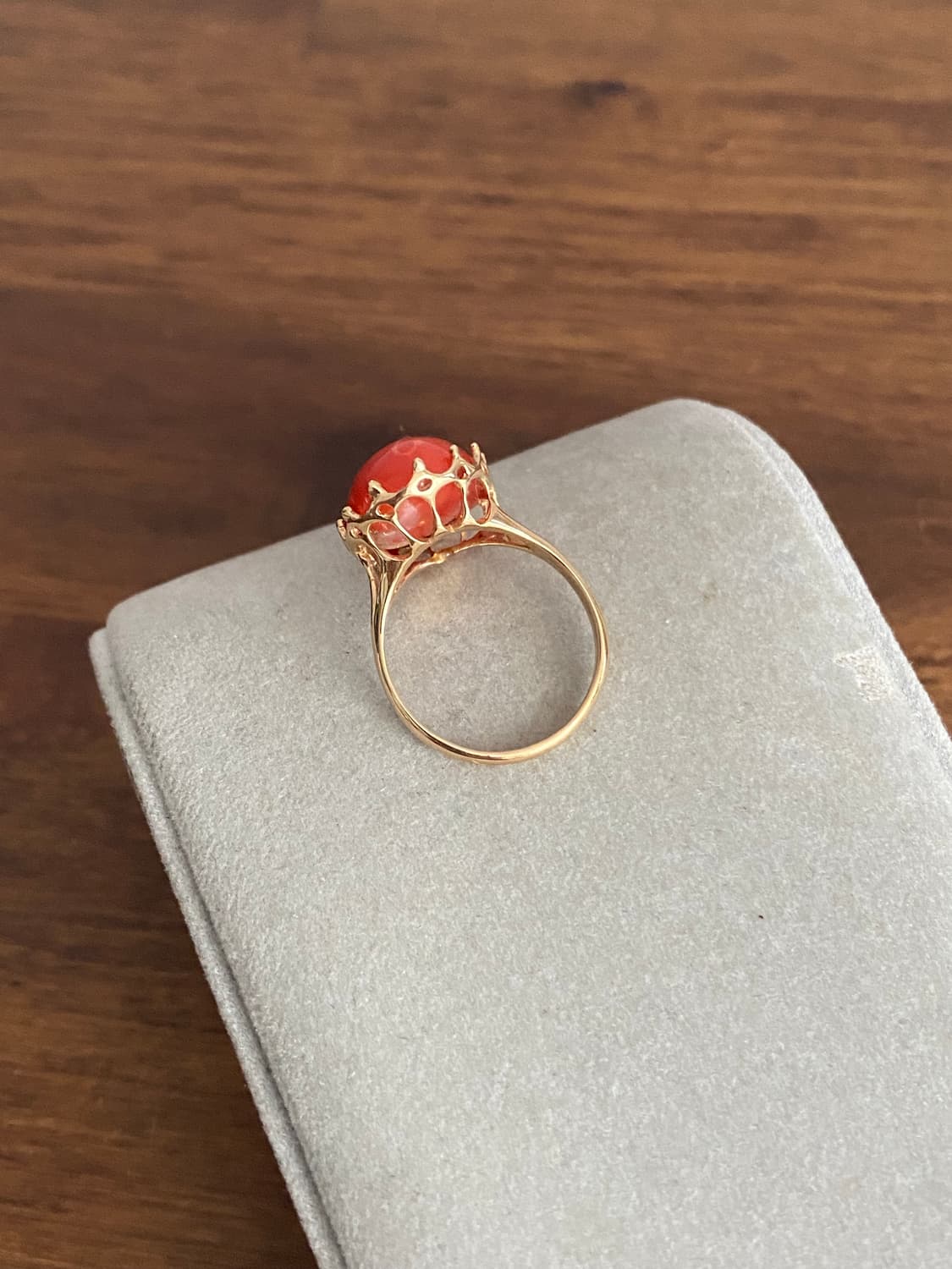 천연 산호 반지(14K) 상품이미지3