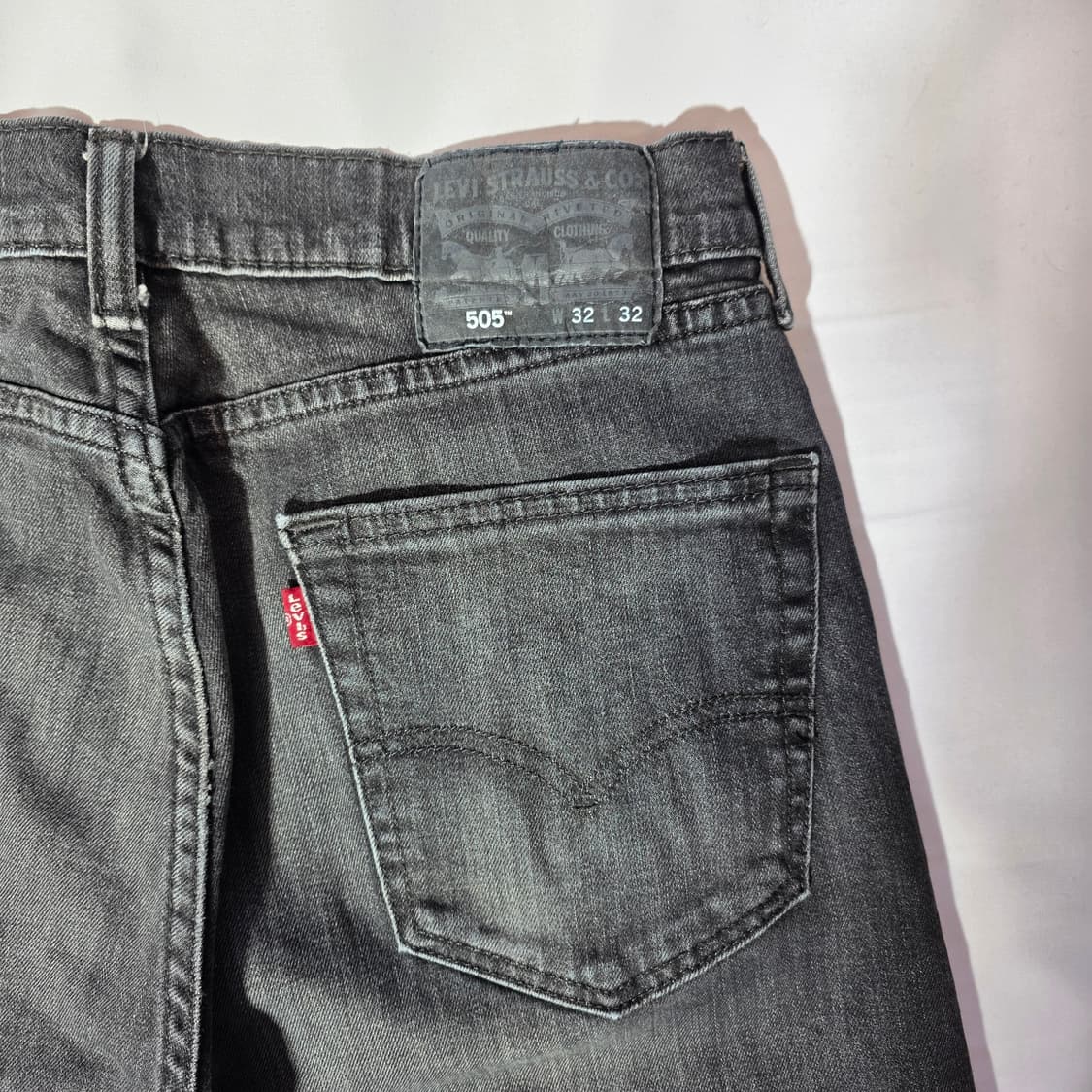 [W32L32]리바이스 505 블랙 데님 팬츠 상품이미지6