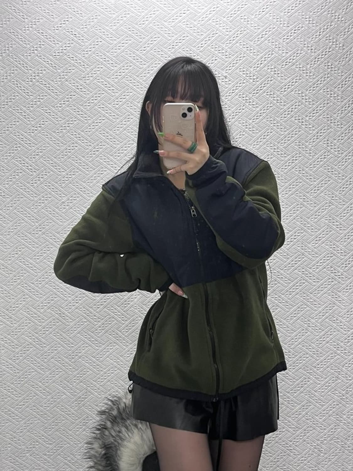 폴로 랄프로렌 폴라텍 레트로 말차 딥카키 배색 후리스 M C09061 상품이미지1