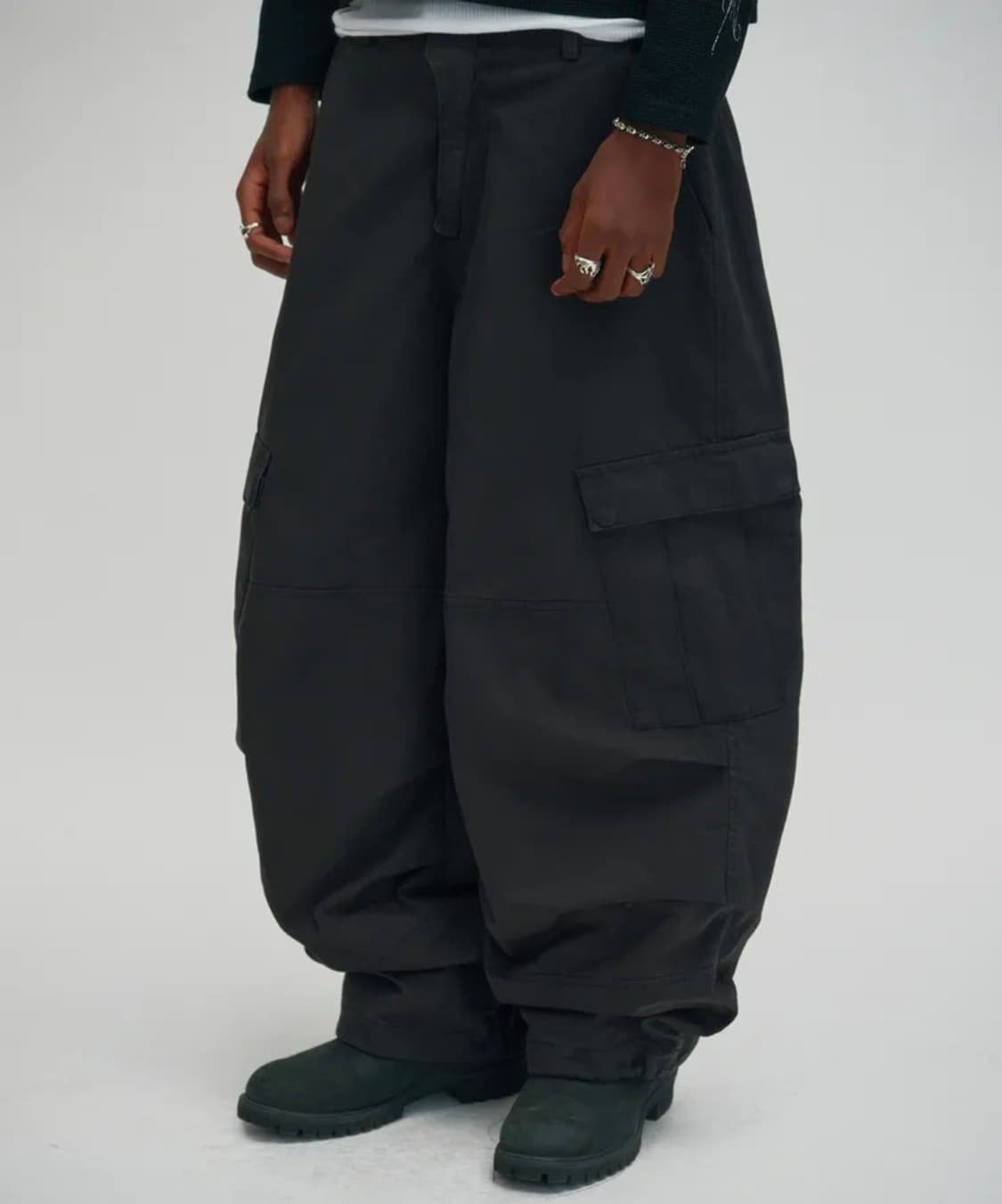 WASHED CARGO PANTS [BLACK] 상품이미지1