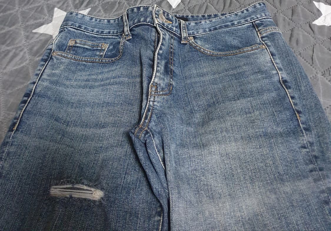 피스워커 스톤워커 DS 뉴크롭 슬림 스판 컷팅 데님팬츠 (31) 상품이미지3