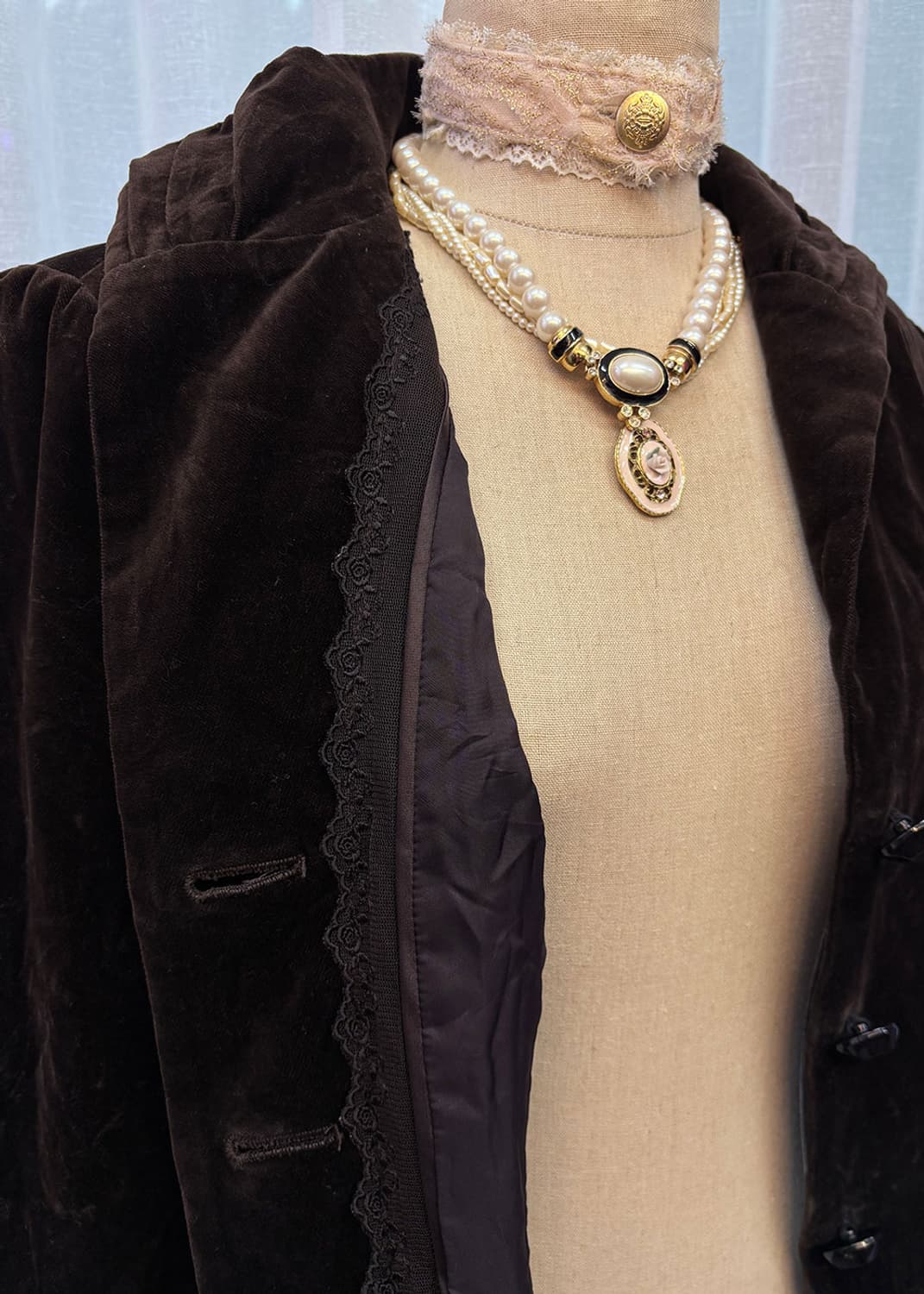 벨벳 초코브라운 자켓 상품이미지2