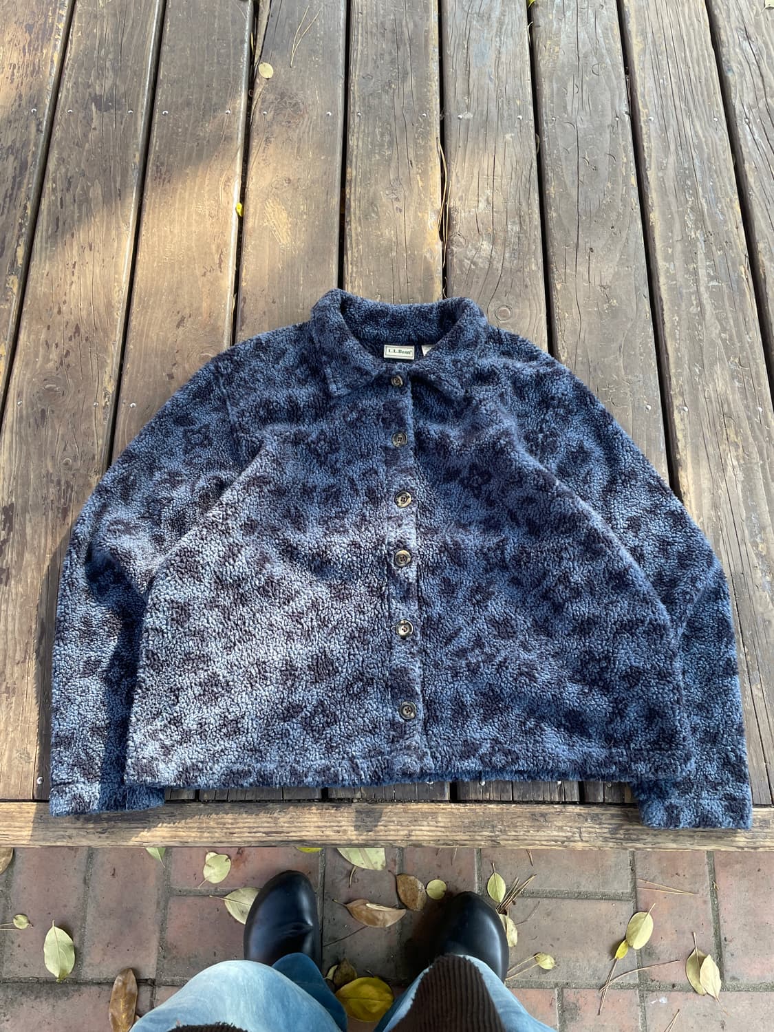 90s L.L. Bean jacquard Fleece JK 상품이미지4