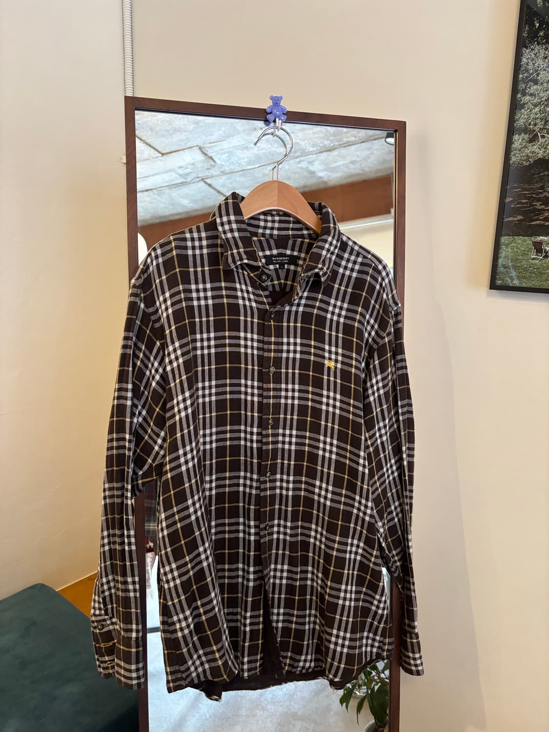 버버리 블랙라벨 체크 긴팔 셔츠 상품이미지1