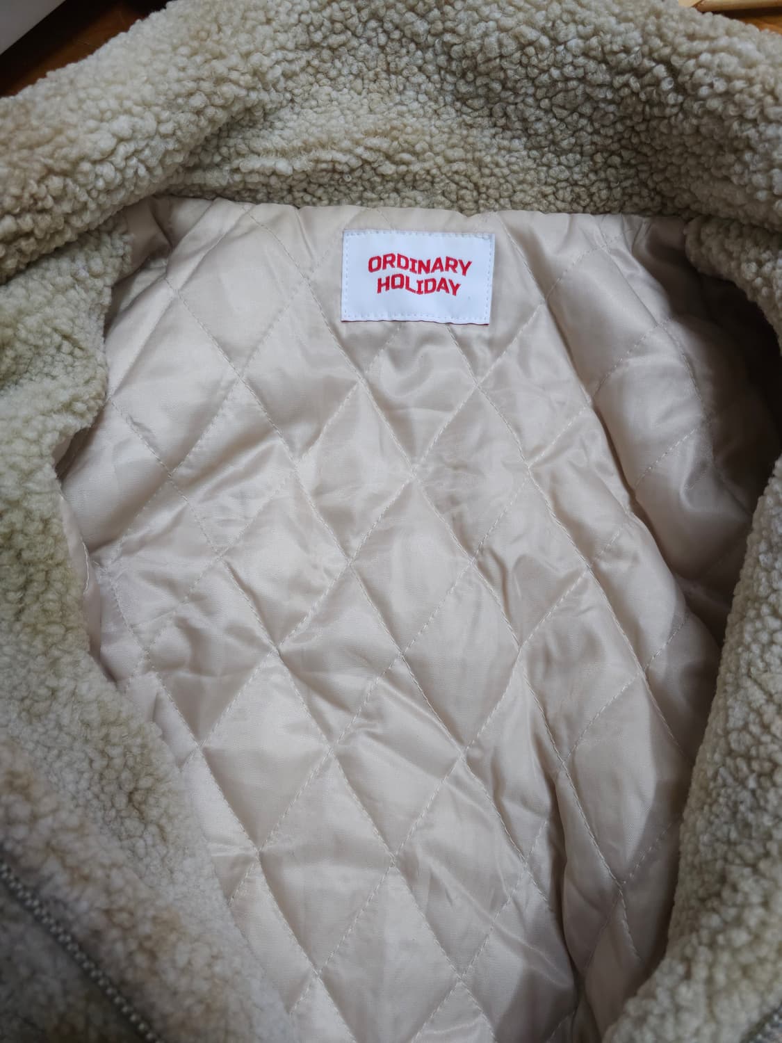 오디너리홀리데이 뽀글이 누빔점퍼 상품이미지6
