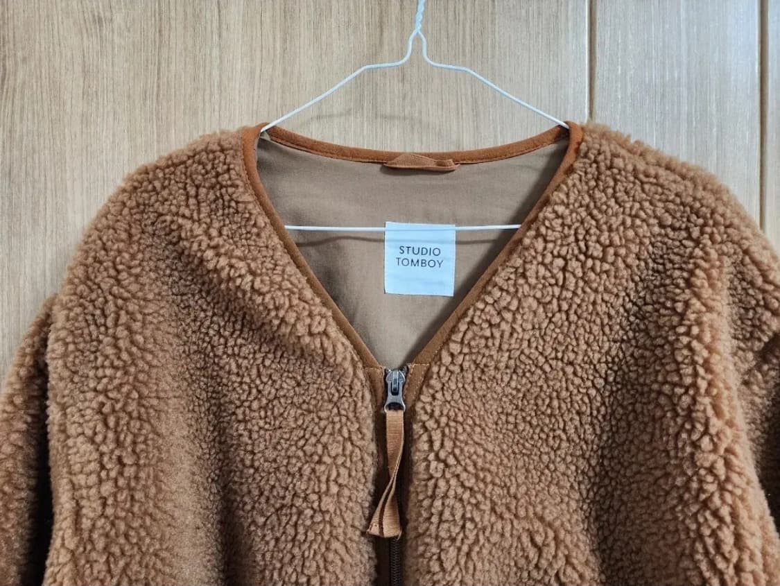 (F)여성 톰보이 뽀글이 집업 가디건 상품이미지2