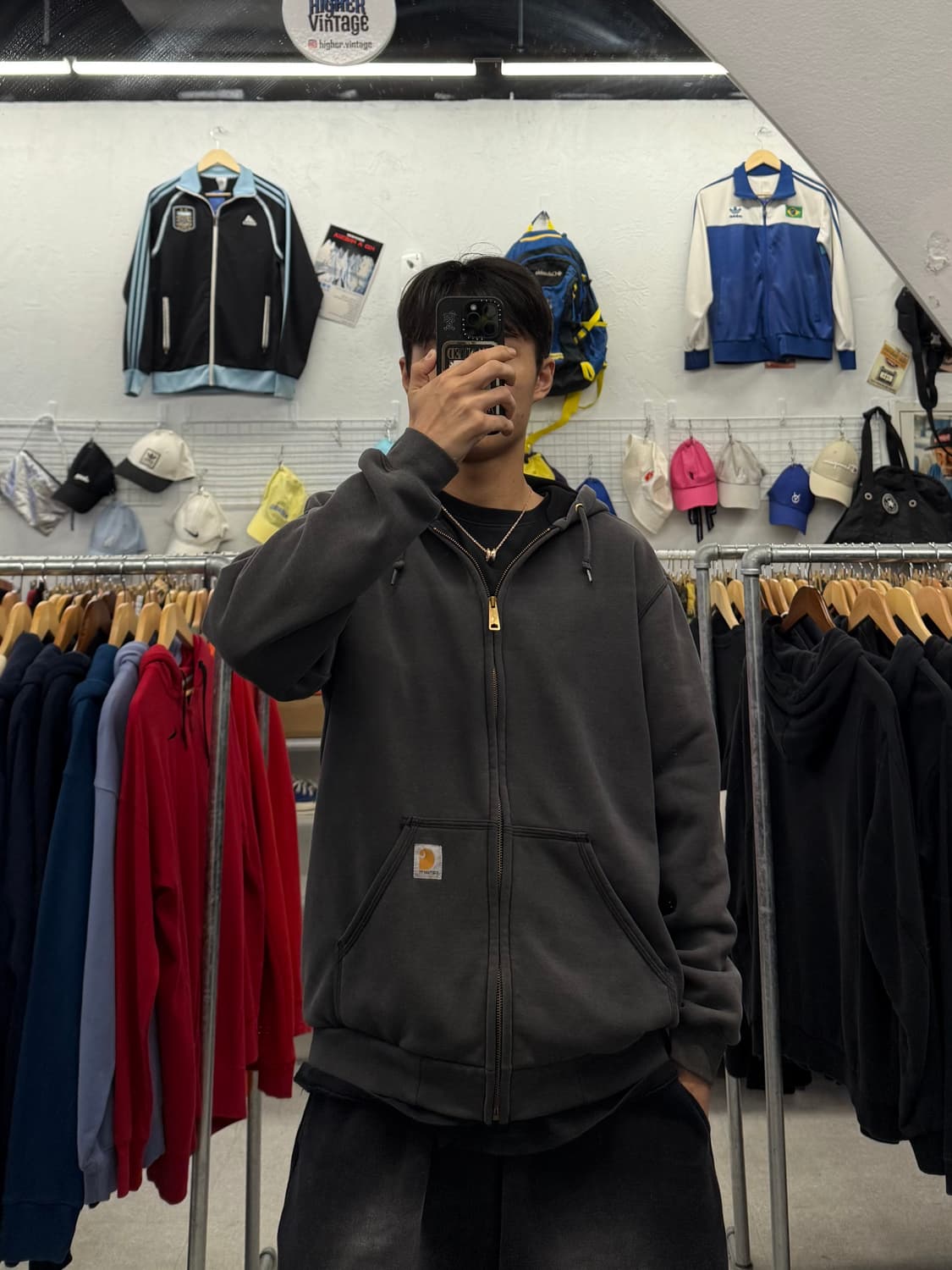 칼하트 써머 그레이 후드 집업 M 상품이미지2