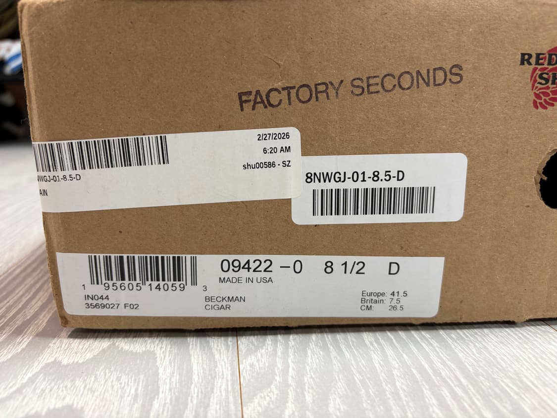 레드윙 벡맨 9422 시가 265 (8.5D) 상품이미지7