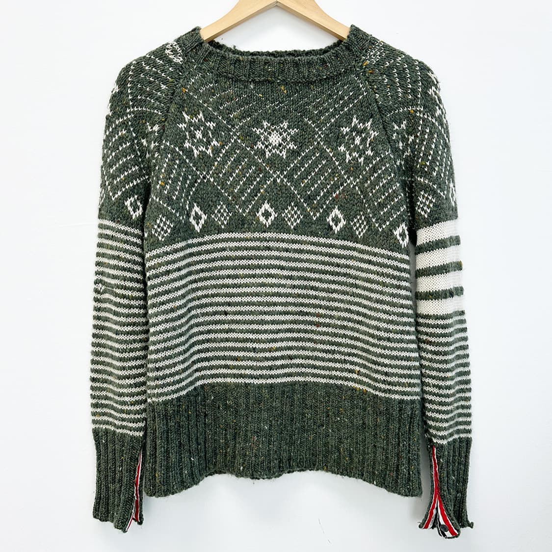 톰브라운 울 100% 페어아일 니트 스웨터 파워 정품 여성 1 상품이미지1