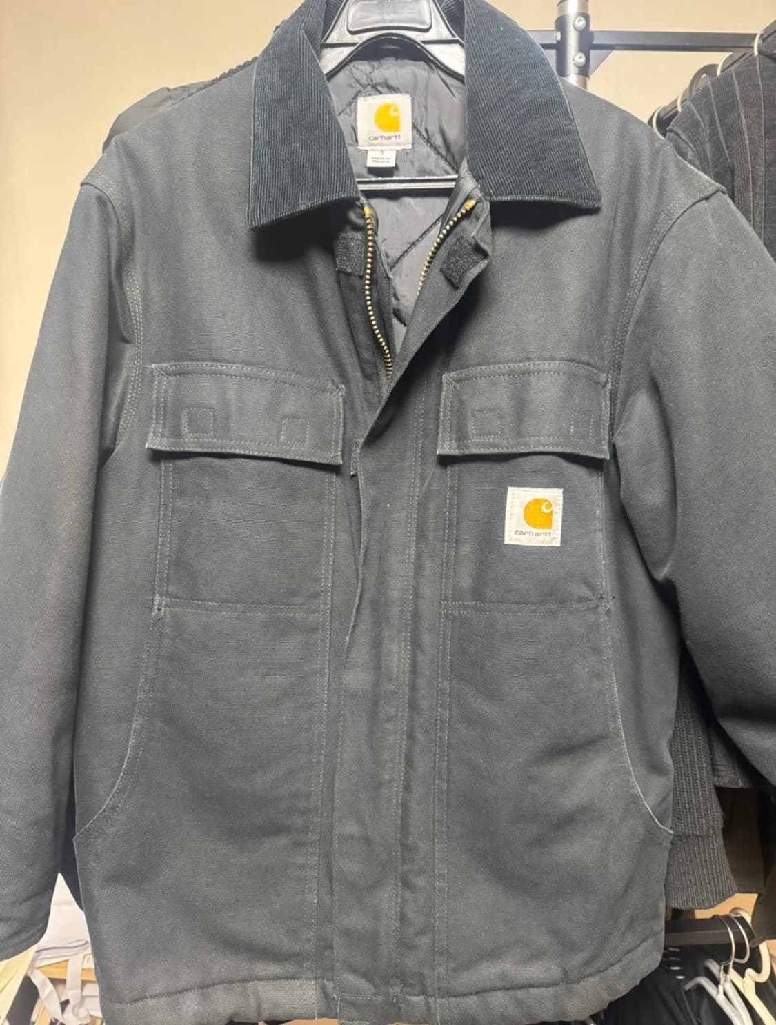 칼하트 루즈핏 워크자켓 블랙 S 상품이미지1