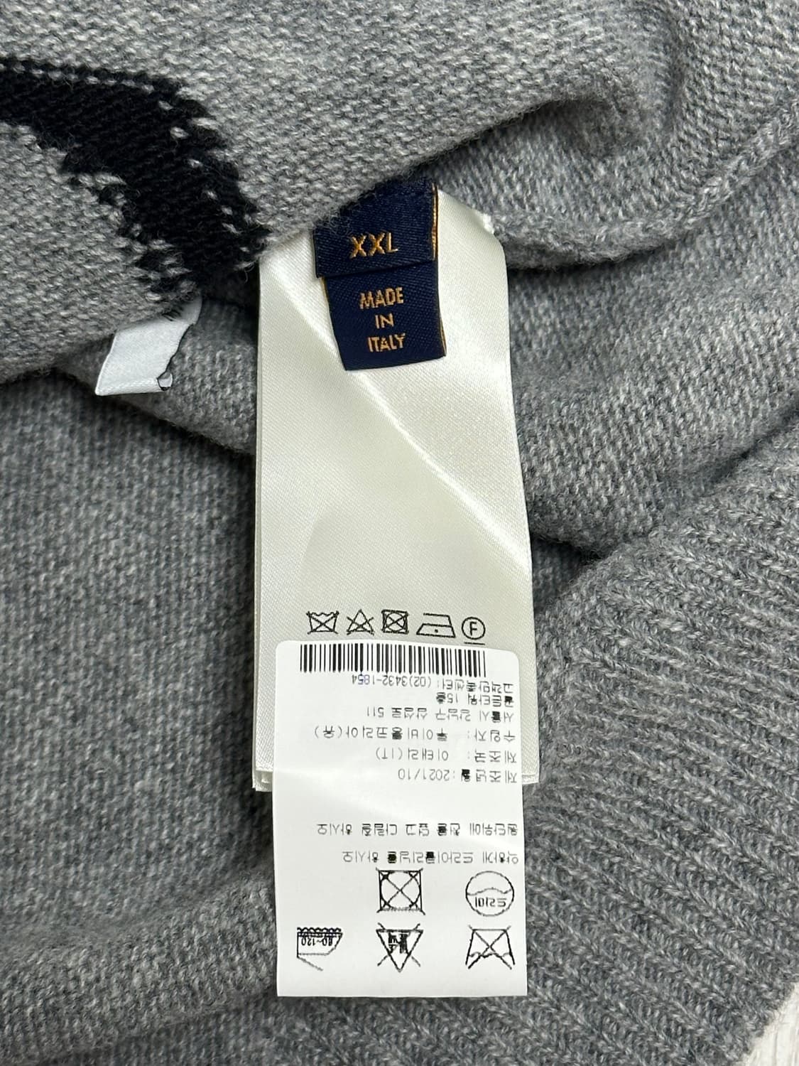 루이비통 인타르시아 풀오버 타이가 니트 XXL 국내판 상품이미지2