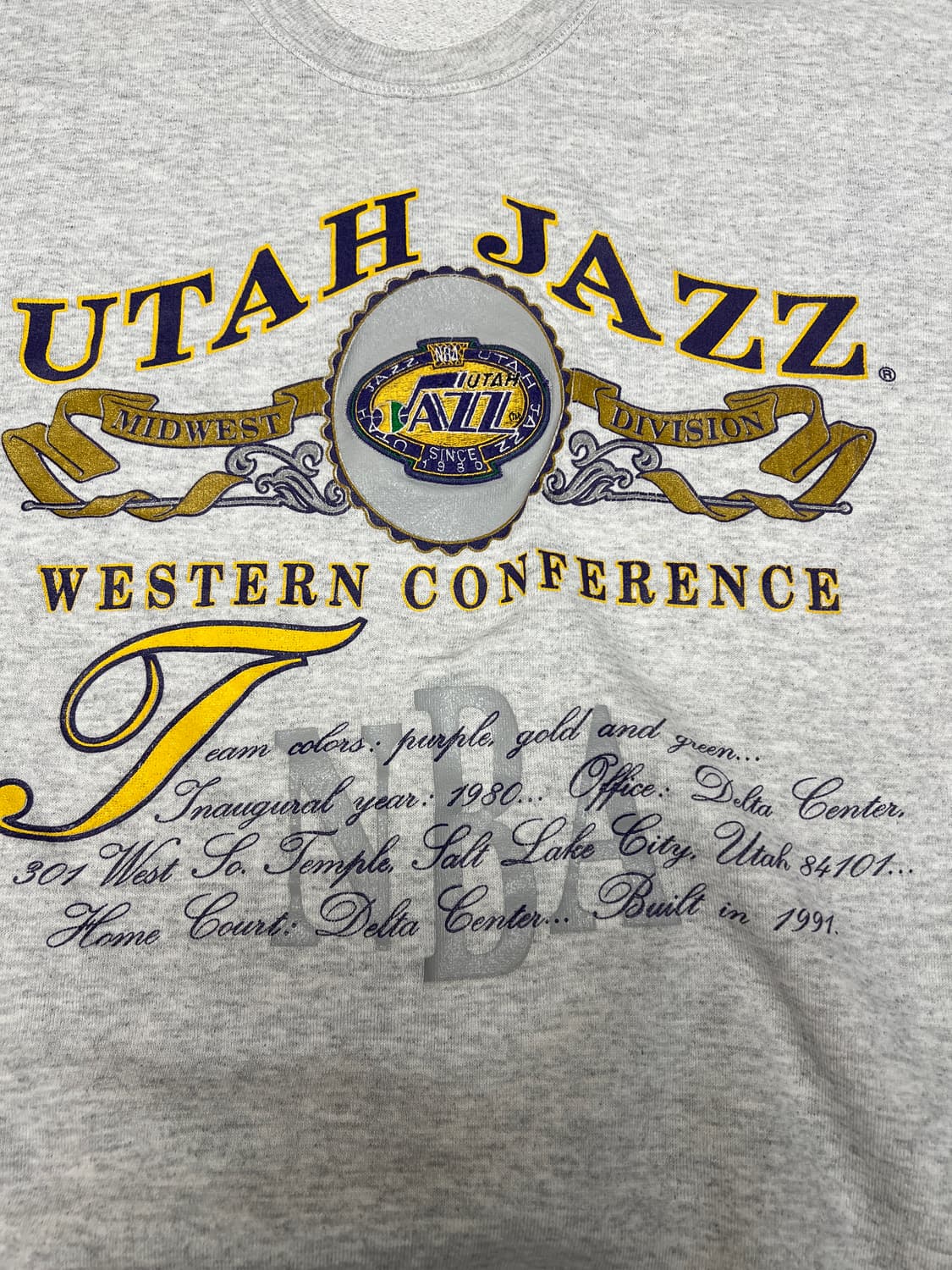 [XL] USA  NUTMEG MILLS 유타 재즈 빈티지 맨투맨 상품이미지3