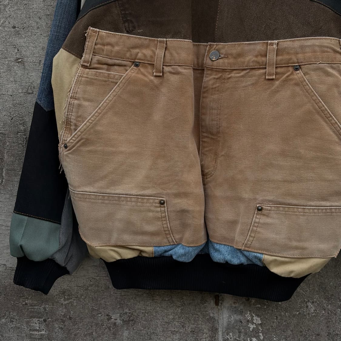 칼하트 리메이크 패치워크 워크 자켓 L 0206 상품이미지8