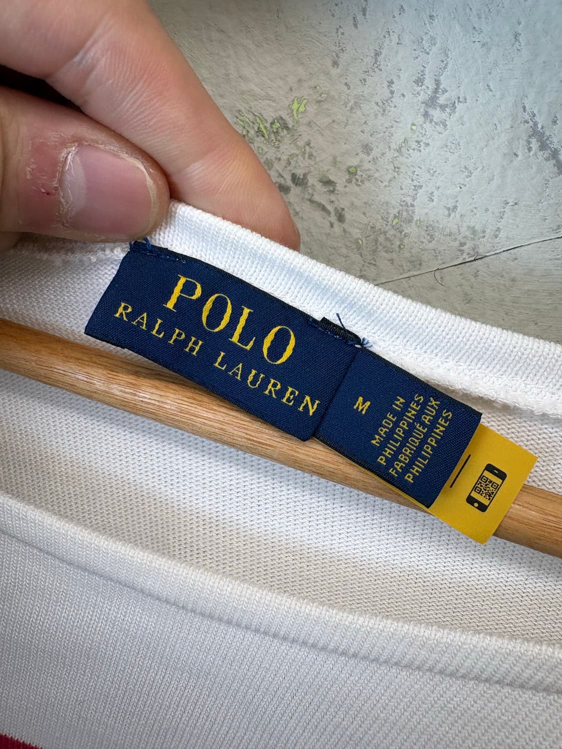 폴로랄프로렌 큐알라벨 스트라이프 보트넥 코튼 저지 티 상품이미지7