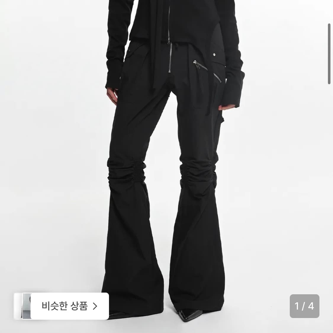 나체 EXPOSURE ZIP DETAIL PANTS BLACK 상품이미지1