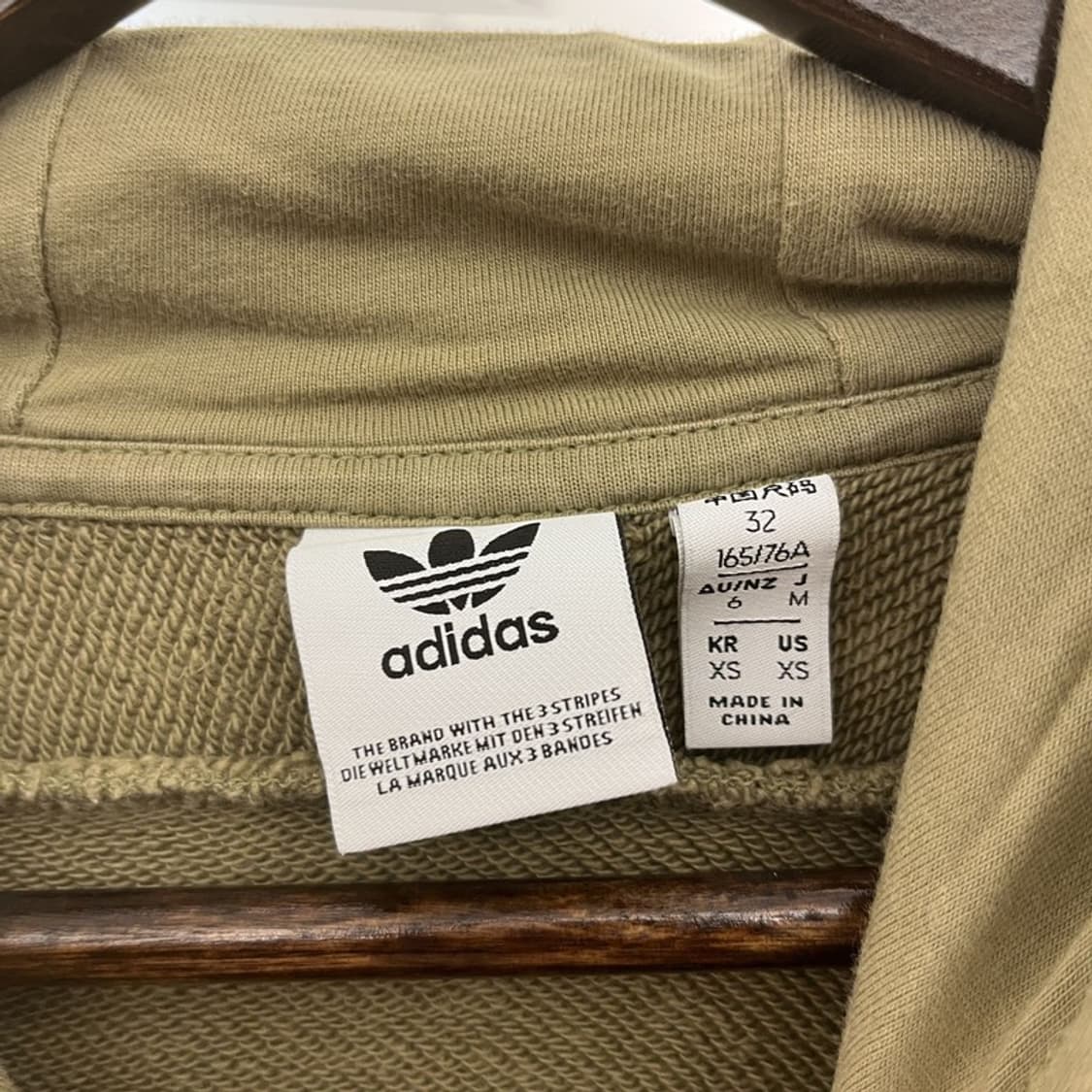 아디다스 아디브레이크 스트릿펑크 올리브카키 후드티 XS C10857 상품이미지5