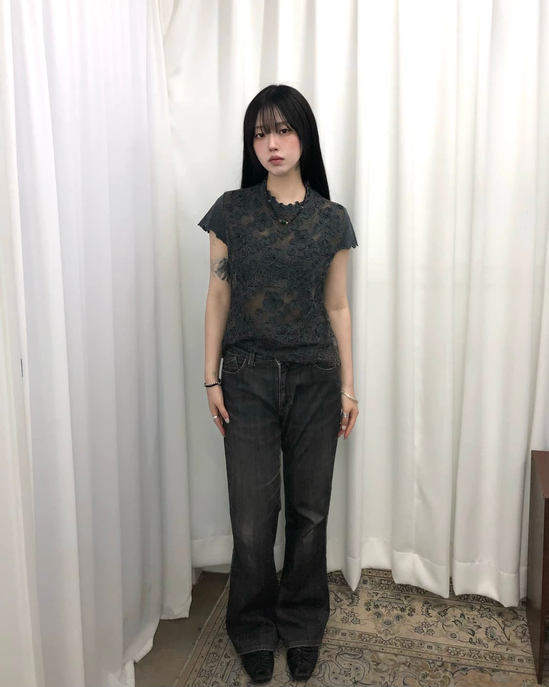 블랙 데님 진 상품이미지4