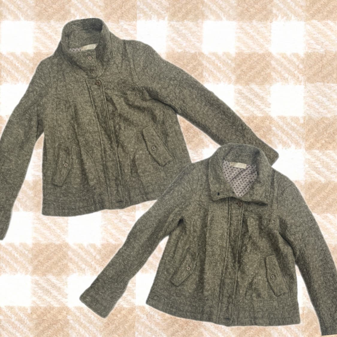 라떼갸루 LOVE JOLIE 뽀글이 카라 자켓 로리 코트히메갸루 그런지  상품이미지1