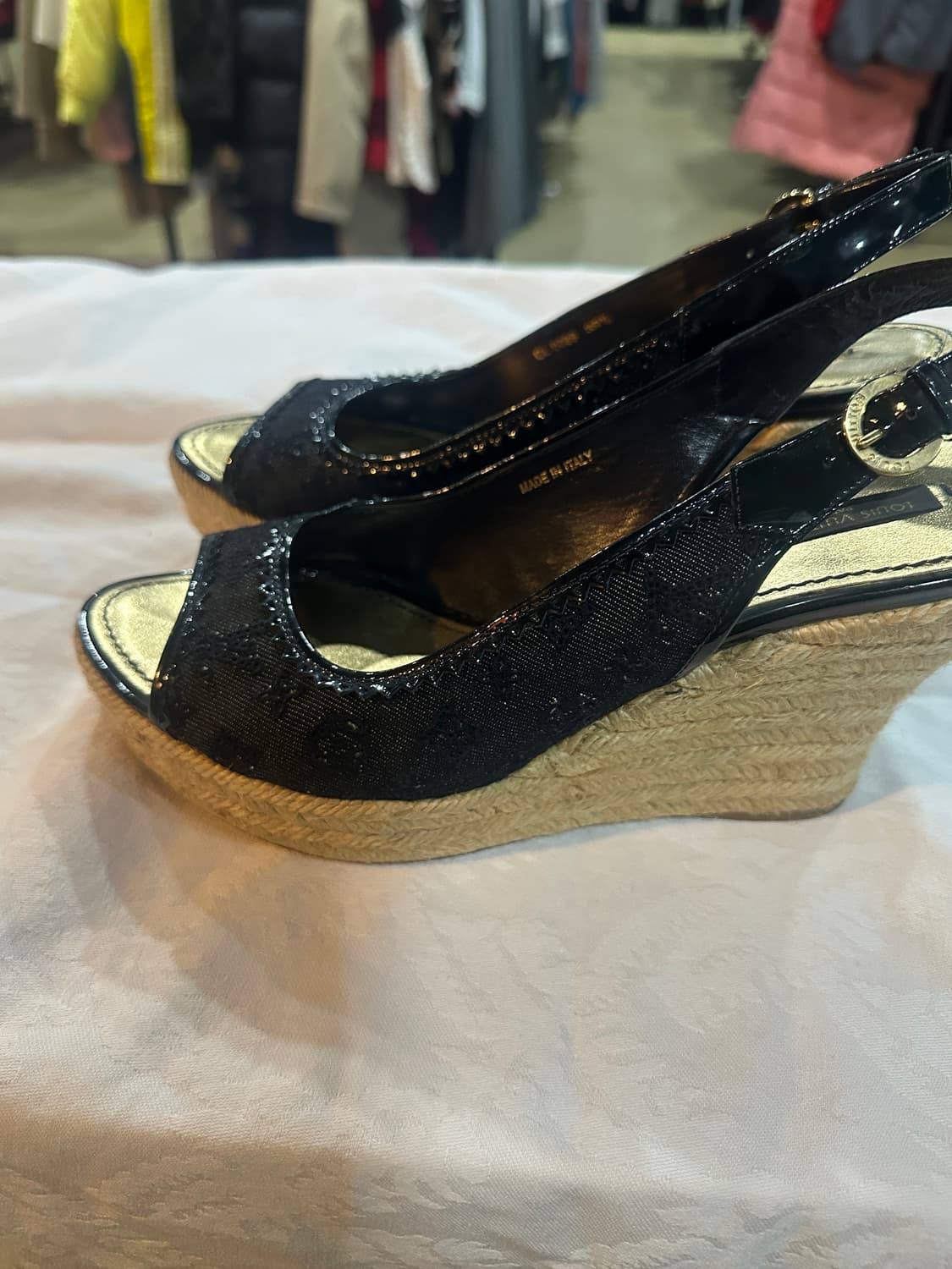 루이비통 블랙 페이던트 모노그램 오픈토39.5(250-255) 상품이미지1