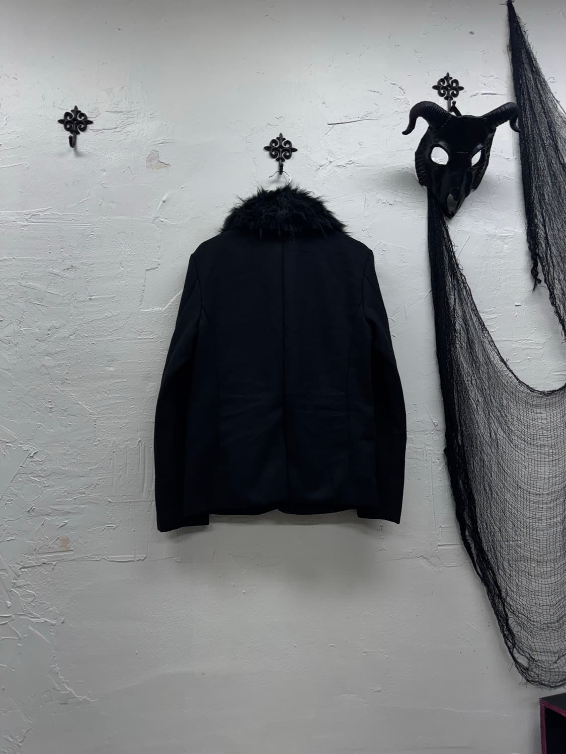 Seana vkei trimming fur tailored jacket 상품이미지6